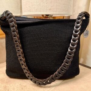 The Sak Crochet and Leather Link Strap Hobo Purse